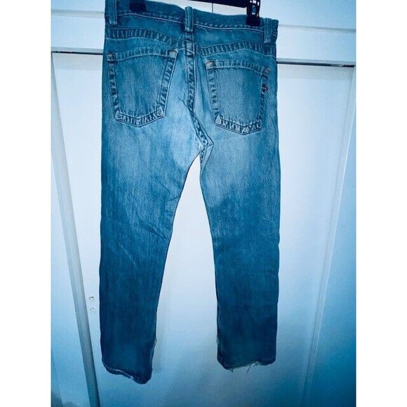 Vintage Y2K Diesel Rivec Straight Leg Distressed Denim Jeans Size 32 Italy 2001 - Picture 4 of 16